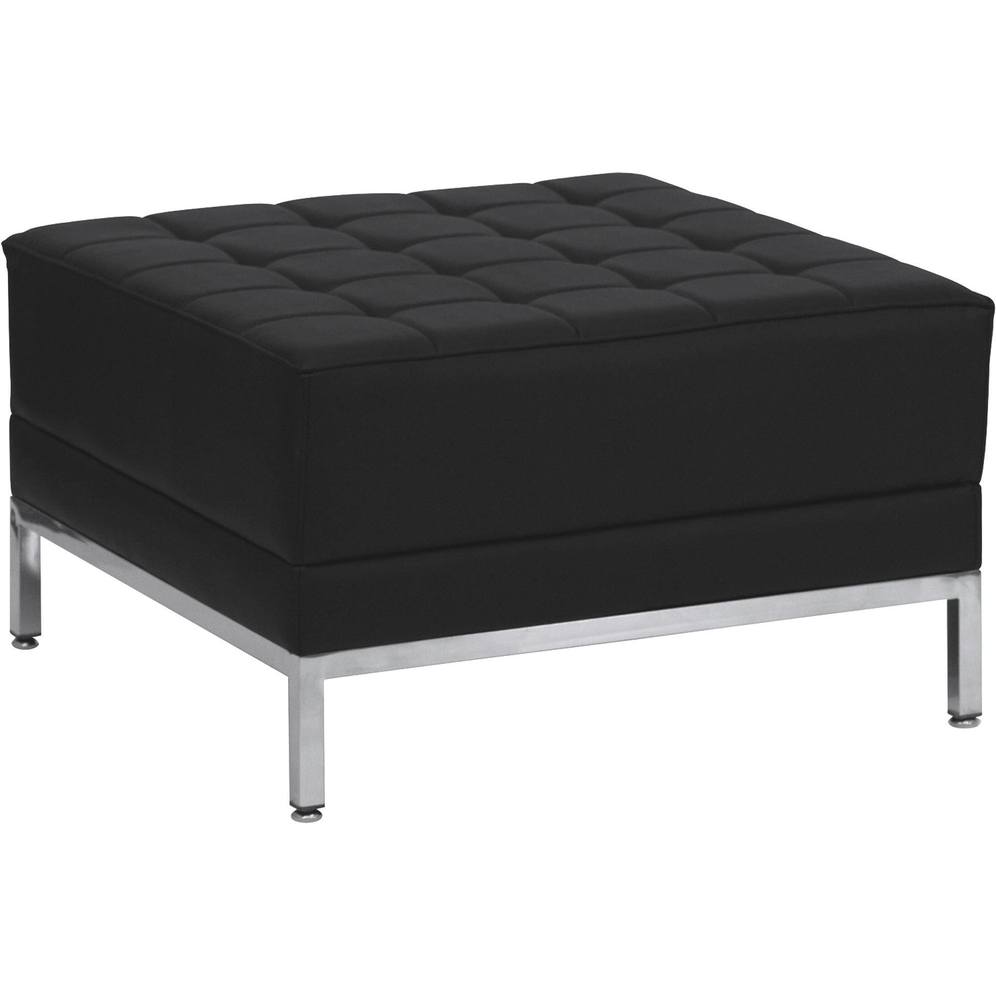 Flash Furniture Imagination Series Leather Modular Ottoman, Black, 28in.W x 28in.D x 17in.H, Model#  ZBIMAGOTTO